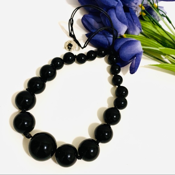 🌺Ralph Lauren black bold Bubble Bib Necklace - Picture 10 of 11